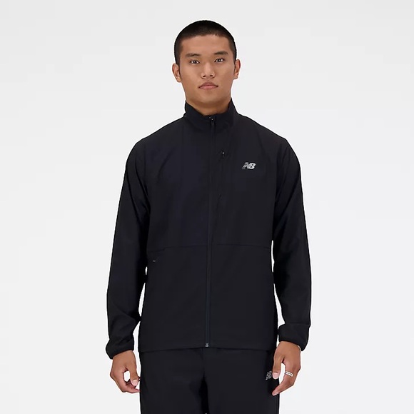 New Balance Men's Black Soft Shell Full Zip Performance Jacket - Picture 1 of 12